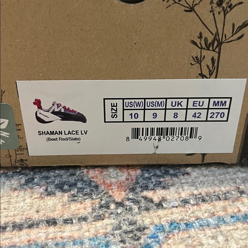 New in box evolv womens shaman lace lv size 10 climbing shoe - Picture 3 of 3